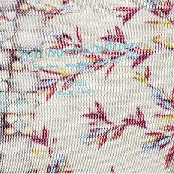 Soft Surroundings Fifi Embroidered Bell Sleeve Tunic To Sz Small Boho Floral - Picture 7 of 12